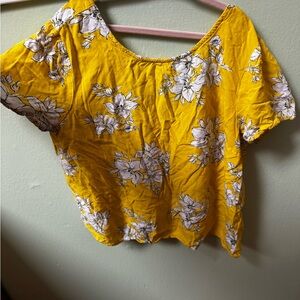 Abercrombie & Fitch Yellow Floral Blouse